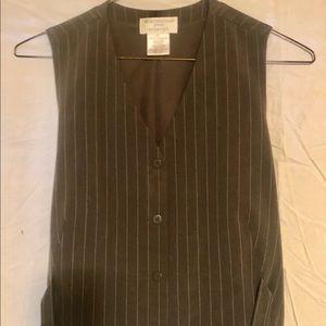 Dark Grey Pinstripe Vest